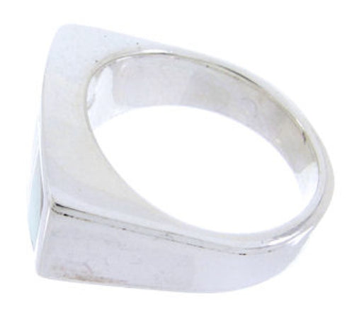 Sterling Silver Turquoise And Opal Ring Size 5-1/2 IS68104